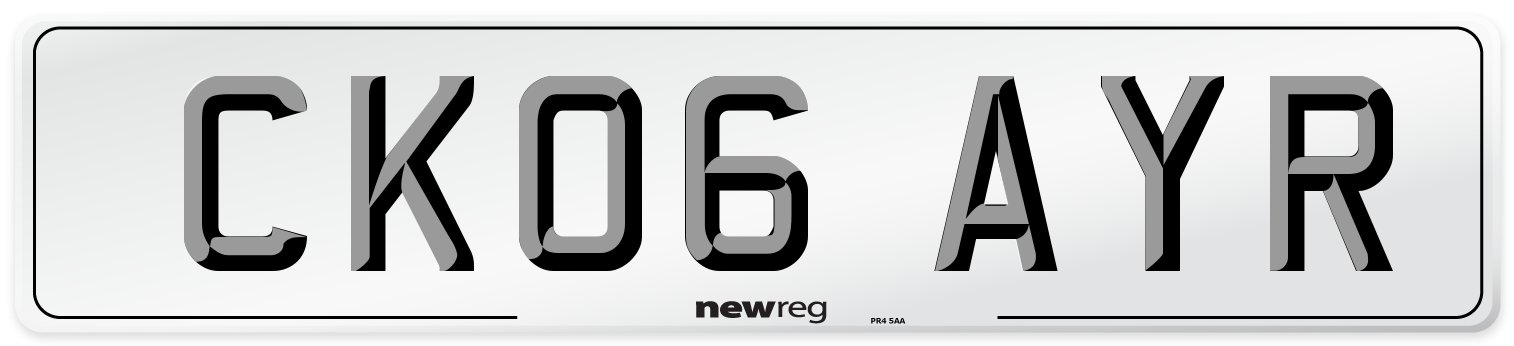 CK06 AYR Number Plate from New Reg